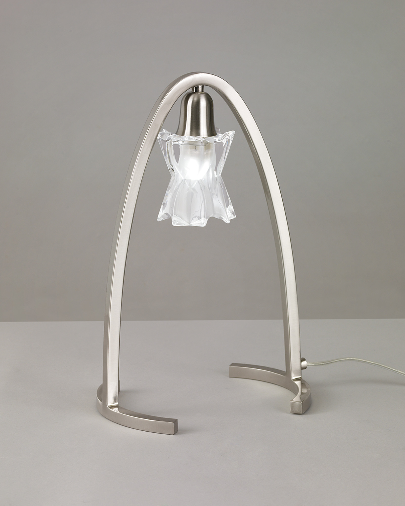 Alaska G9 Satin Nickel Table Lamps Mantra Armed Table Lamps